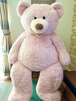 くま1177 Amazon.co.jp: HUGFAN クマのぬいぐるみ ピンクベージュ 約134cm